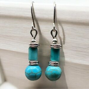 New Faux Turquoise Fashion Hook Costume Earrings